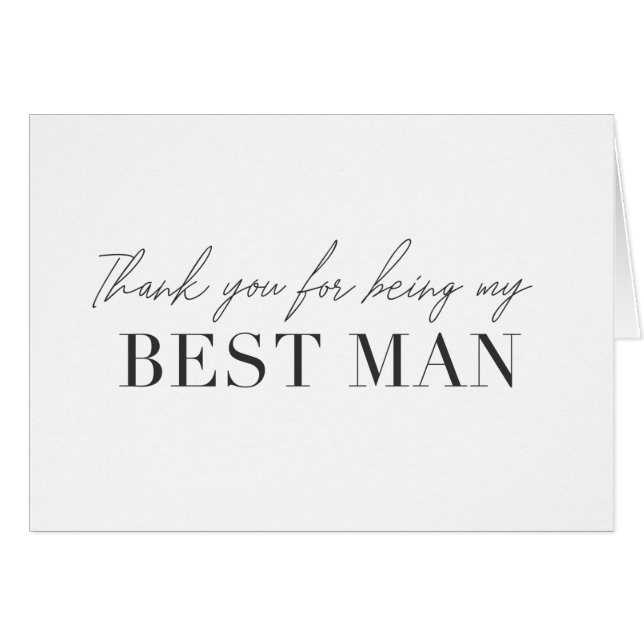 THANK YOU BEST MAN CARD (Front Horizontal)