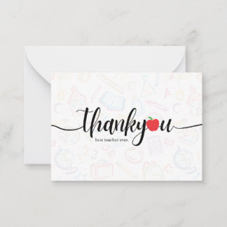 Thank You Best Teacher Ever Card