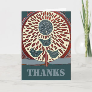 Thank You Birds in Tree Card