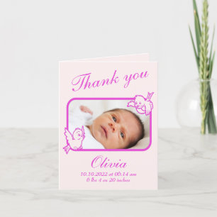 Thank you Birth Announcement photo card