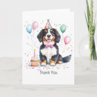 Thank You Birthday Bernese Mountain Dog