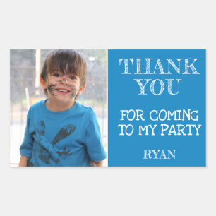 Thank you Birthday Boy Photo Sticker