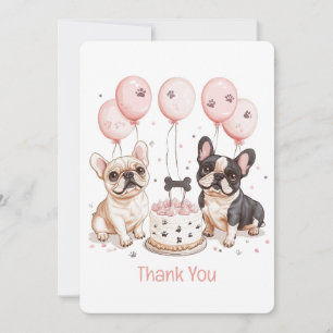 Thank You Birthday French Bulldogs Birthday Cake
