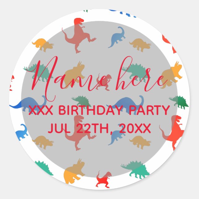 Thank you Birthday kids Classic Round Sticker (Front)