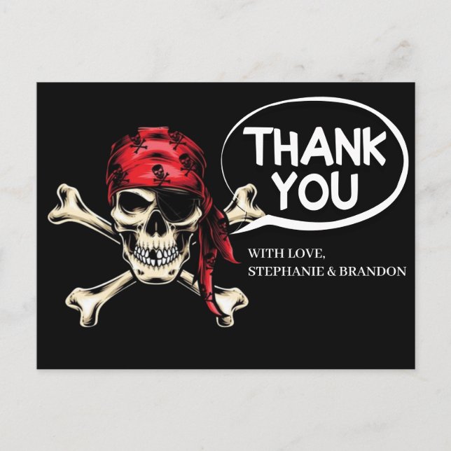 thank you birthday party postcard (Front)