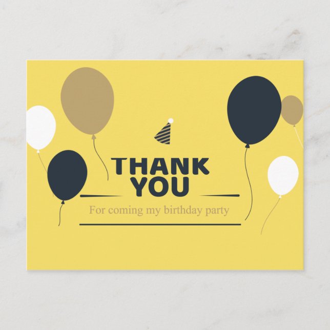 THANK YOU BIRTHDAY POSTCARD (Front)