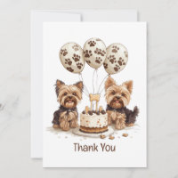 Thank You Birthday Yorkie Dog