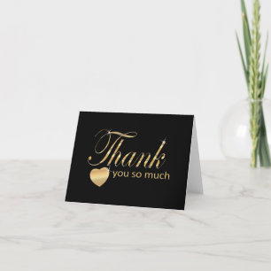 Thank You - Black and Gold Script 