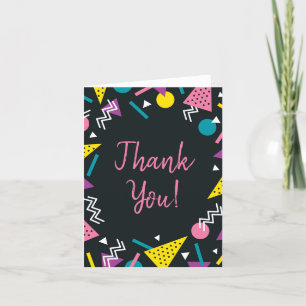 Thank You Black and Retro Card