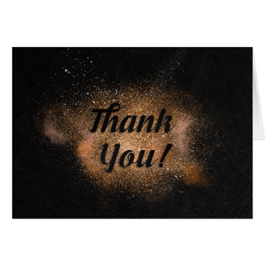 Thank You - Black Background Card