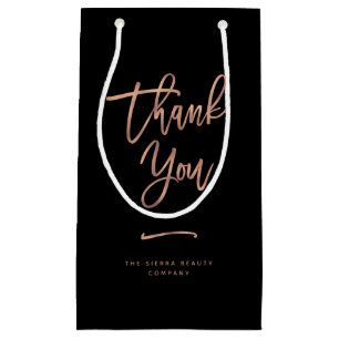 Thank You   Black Custom Retail Shopping Bag