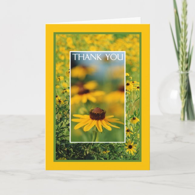 Thank You - Black-Eyed Susans Greeting Card (Front)