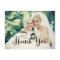 Thank You Black Handwritten Script Wedding Photo