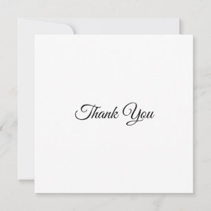 Thank you, black white elegant classic card