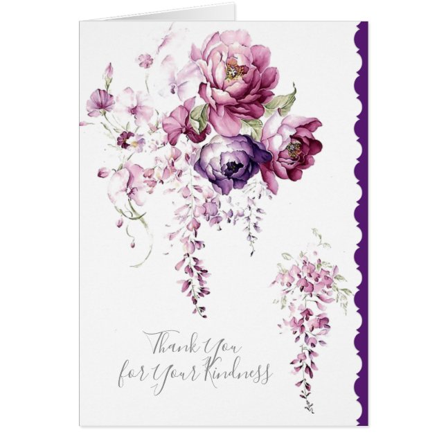 Thank You Blessing Lavender Flowers Religious (Front)