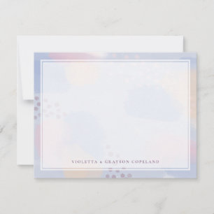 Thank You Blue Abstract Art Card