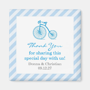 Thank You Blue Baby Shower Favour Magnet