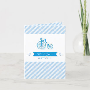 Thank You Blue Boy Baby Shower Folded Card