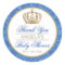 Thank You Blue Prince Gold Crown Baby Shower