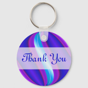 Thank You blue purple Keychain