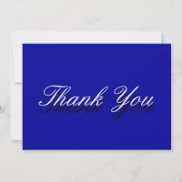 Thank You Blue White Greeting Card