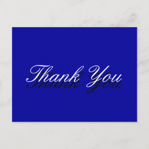Thank You Blue White Greeting Card