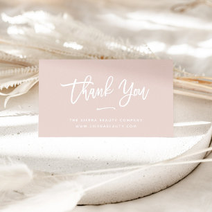Thank You Blush Small Business Card