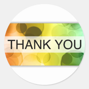 thank you (bokeh) classic round sticker