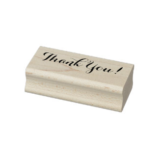 Thank You, Bold Script Text Custom Personalize Rubber Stamp