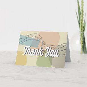Thank You Bold Text Abstract Art  Card