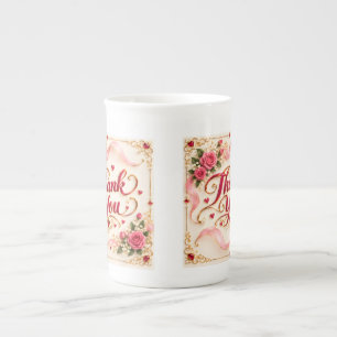 Thank you bone china mug