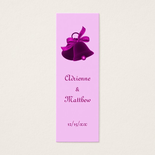 "Thank you..." Bookmark w/ Couple's Names (Front)