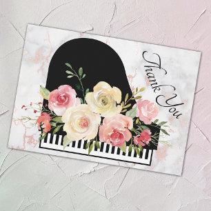 thank you bouquet piano decor card