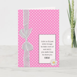Thank You Bow on Polka Dots Card