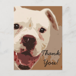 Thank  you Boxer Dog Art postcard