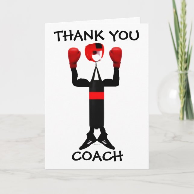 Thank You Boxing Coach Card (Front)