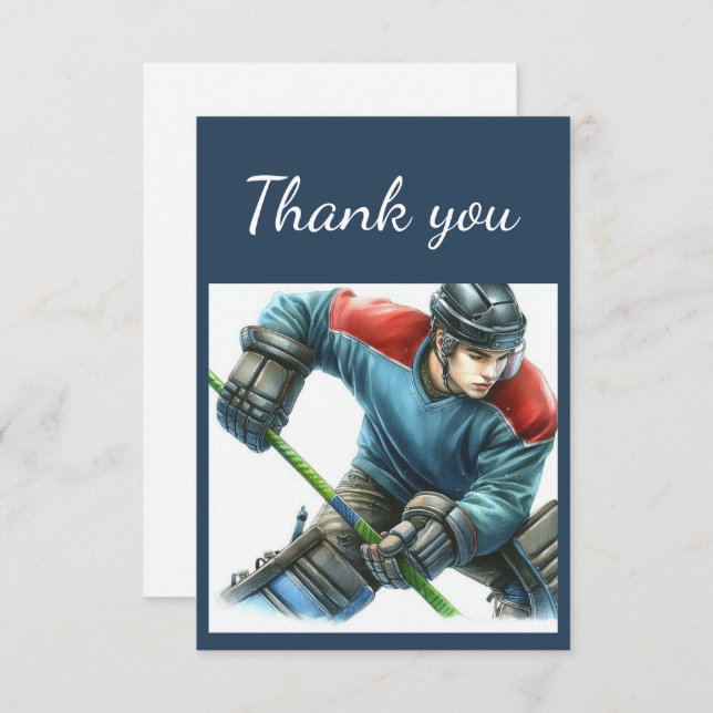 Thank You Boys Hockey Player Coach  (Front/Back)
