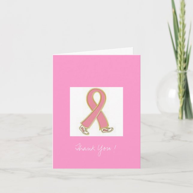 Thank You,breast cancer Thank You Card (Front)