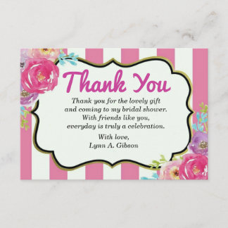Thank You bridal Shower card