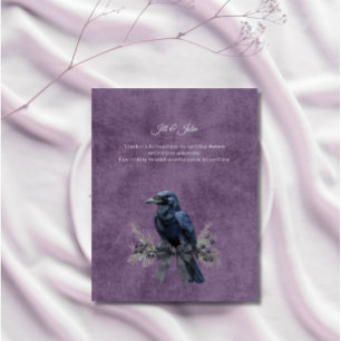 Thank You Bridal Shower Card Raven Wedding