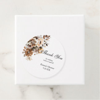 Thank You Bridal Shower Favour Classic Round Stick Tags