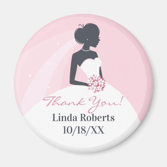 Thank You Bridal Shower Favours Magnet (Front)