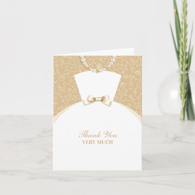 Thank You Bridal Shower Folded Card (Front)
