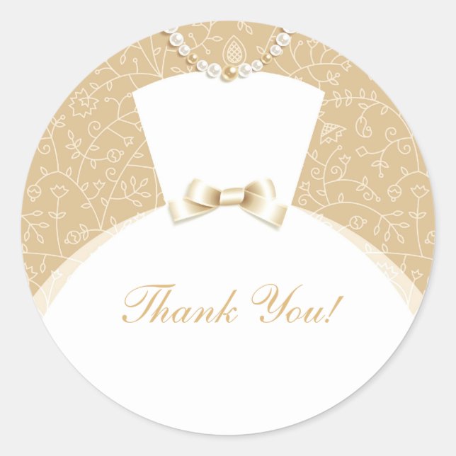 Thank You Bridal Shower Stickers (Front)