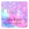 Thank You Bridal Sweet16th Glitter Holograph Drips