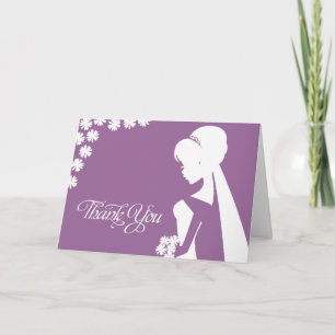 Thank You Bridesmaid Bridal Flowers Wedding Card