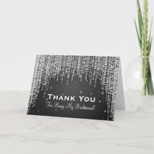 Thank You Bridesmaid Night Dazzle Black Card