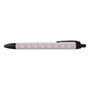 Thank You Bright Colourful General Appreciation Black Ink Pen