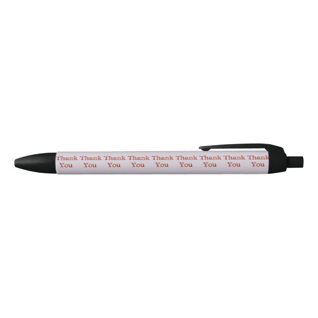 Thank You Bright Colourful General Appreciation Black Ink Pen (Top)