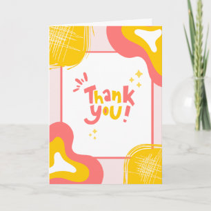 Thank You   Bright Modern Fun Colourful Abstract Card